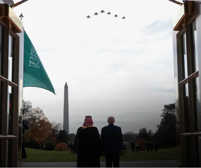 عکس ترامپ و بن سلمان در کاخ سفید