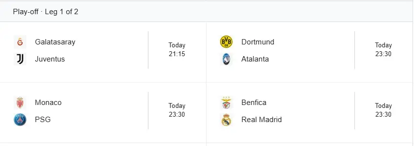 پلی آف یوسی ال 2026 شب اول