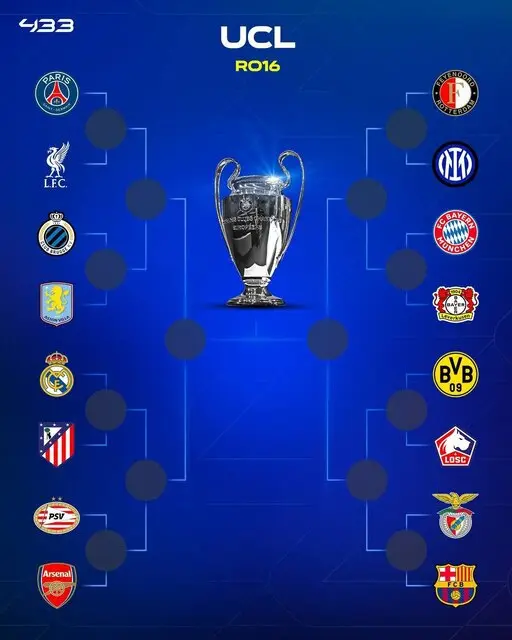 مرحله یک هشتم یوسی‌ال 2025