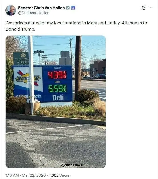 توییت سناتور آمریکایی