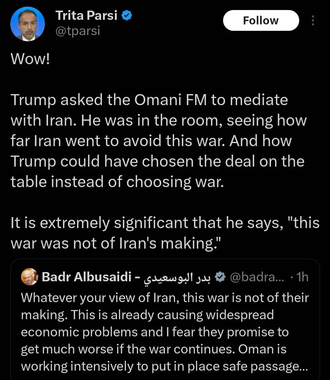 توییت تریتا پارسی