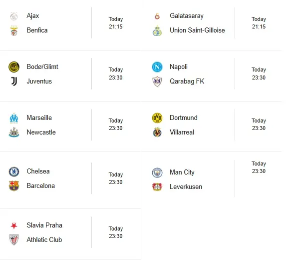 هفته پنجم یوسی ال 2025 شب اول