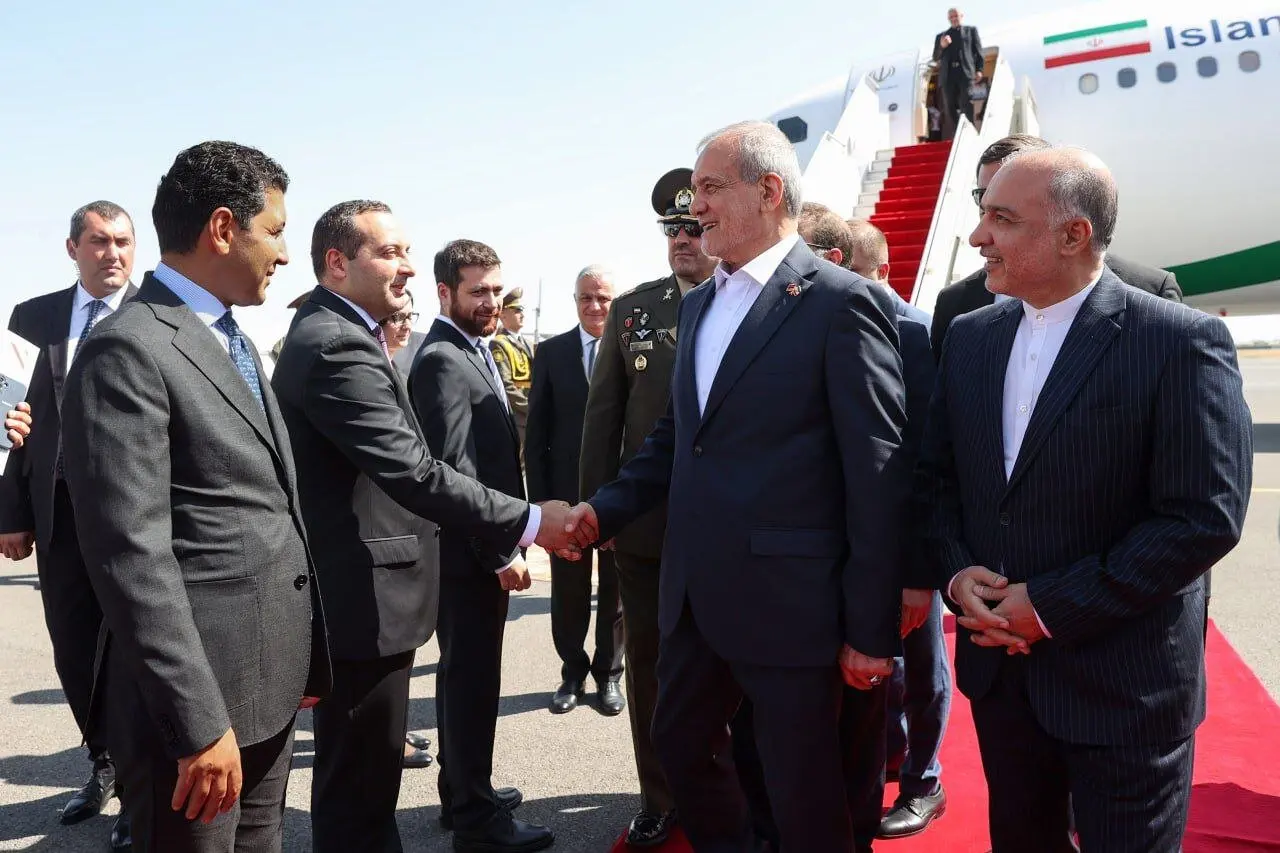 استقبال از پزشکیان در ارمنستان