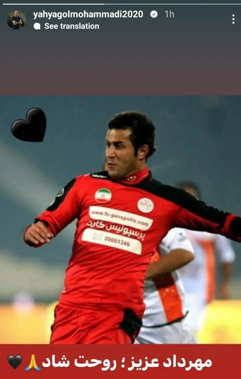 استوری گل محمدی مهرداد اولادی