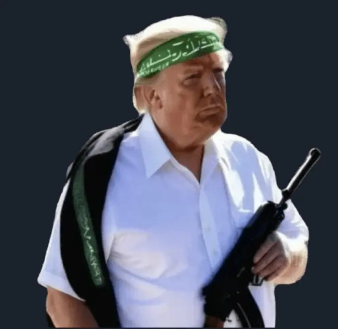 ترامپ با سربند سبز حماس