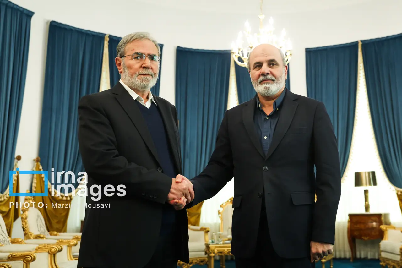 دیدار دبیر کل جنبش جهاد اسلامی فلسطین با دبیر شورای عالی امنیت ملی  (2)