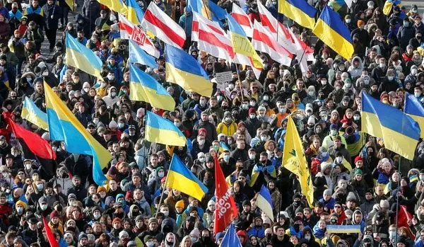 برگزاری راهپیمایی چند هزار نفری در اوکراین
