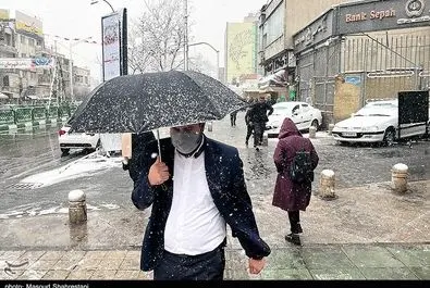 تهران برفی برف تهران -- عکس با لوگو