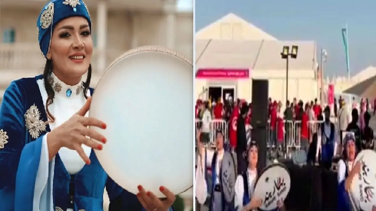 اجرای آهنگ «دخت شیرازی، ناز و طنازی» توسط زنان محجبه ایرانی در قطر + ویدئو