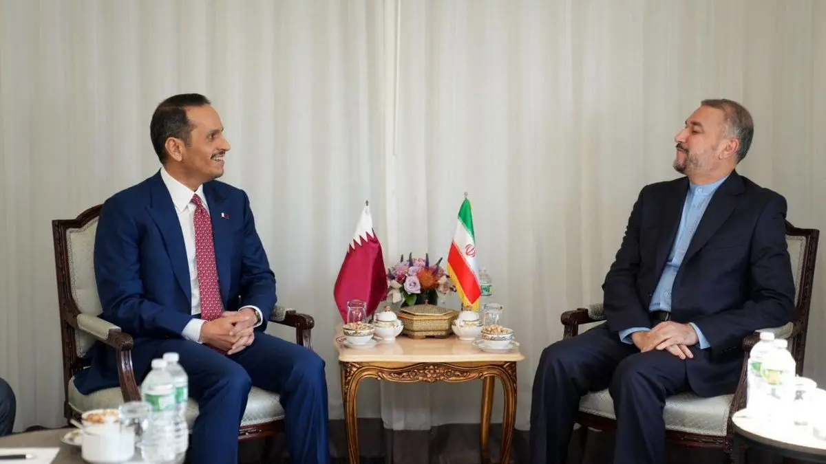 دیدار وزرای خارجه ایران و قطر در حاشیه اجلاس سازمان ملل
