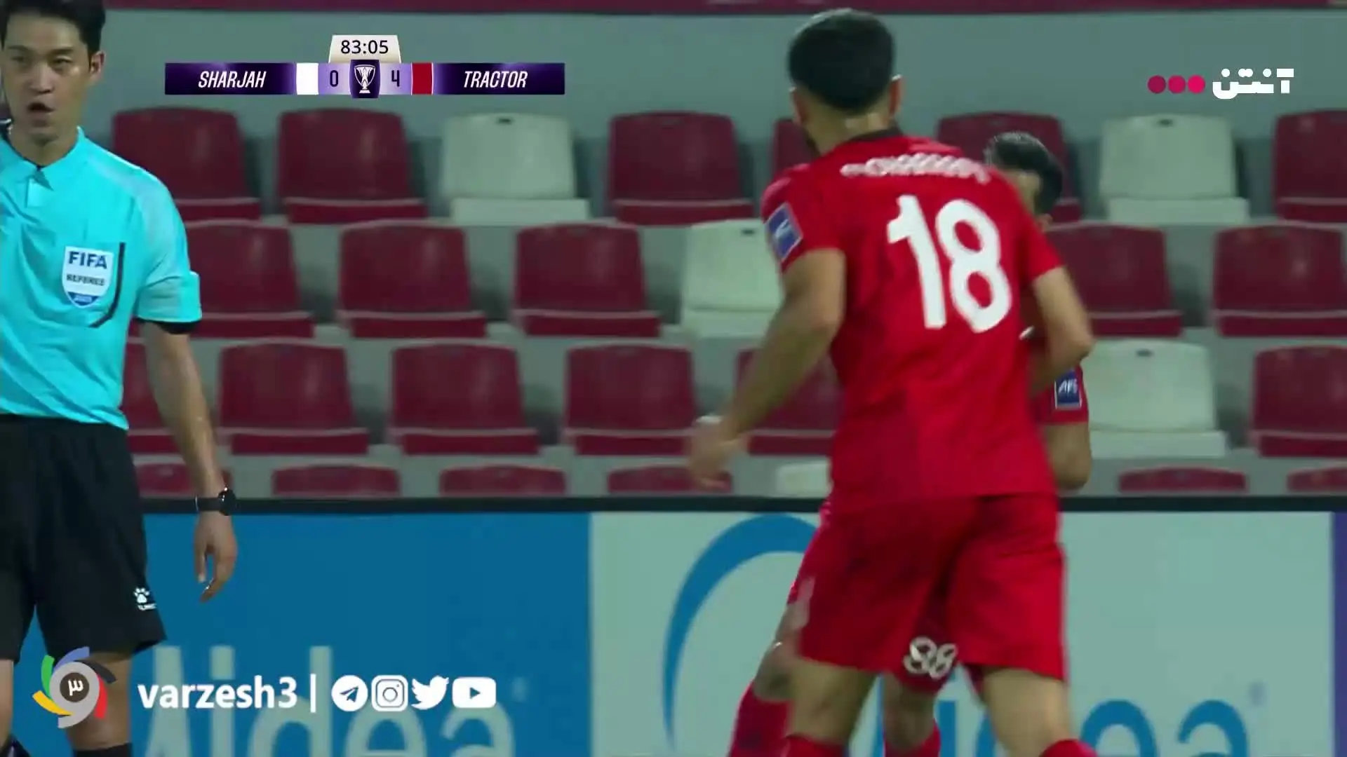 ببینید| گل پنجم تراکتور به شارجه توسط مسعود زائرکاظمین 84