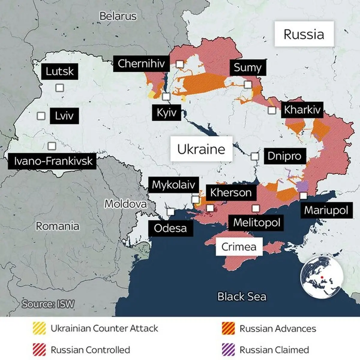 سی‌وهفتمین روز حمله روسیه به اوکراین