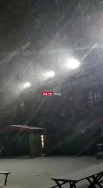 ببینید| بارش برف شدید در تهران