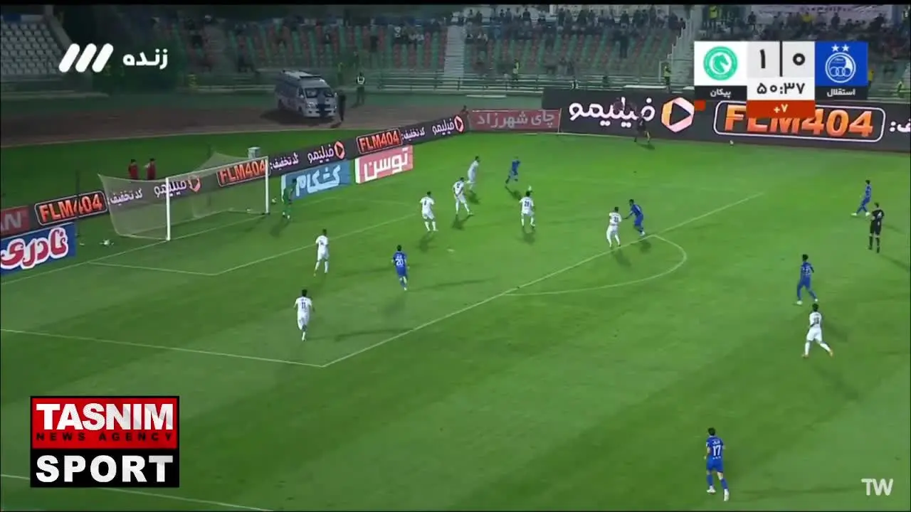 ببینید| گل اول استقلال به پیکان توسط آسانی