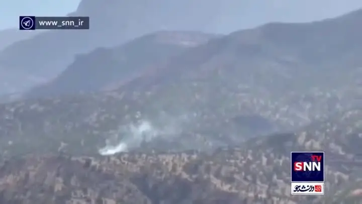 ویدئویی جدید از حمله توپخانه‌ای سپاه علیه گروهک پژاک