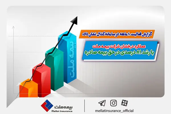 عملکرد بیمه ملت با رشد ۸۱ درصدی در حق بیمه صادره