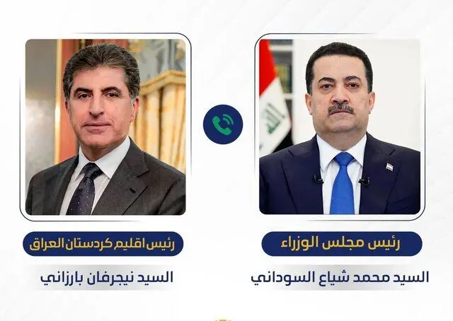 تاکید السودانی و بارزانی بر عدم اجازه به وقوع حمله از خاک عراق به کشورهای همجوار