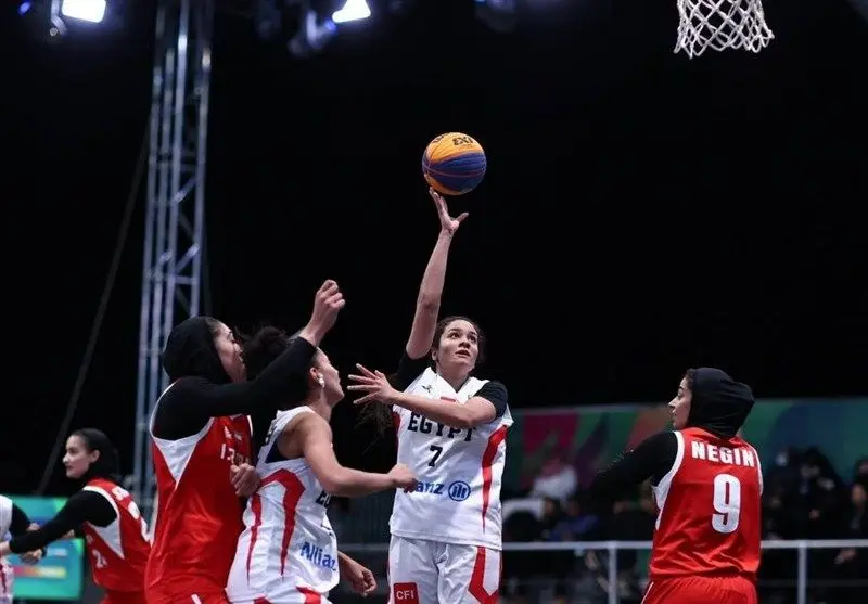 پیروزی تیم بسکتبال زنان ایران مقابل مصر