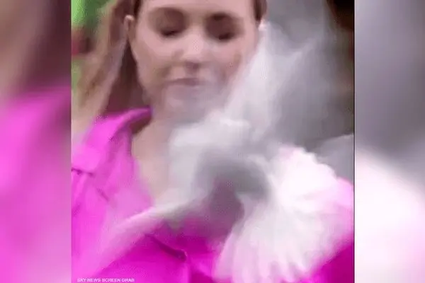 ببینید| مجری زن در پخش زنده با عجیب‌‌ترین حادثه مواجه شد