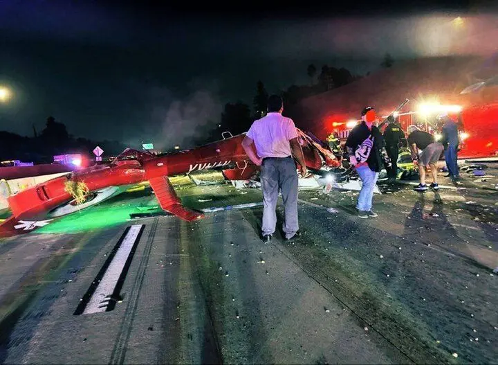 سقوط بالگرد امدادی در شهر ساکرامنتو کالیفرنیا 