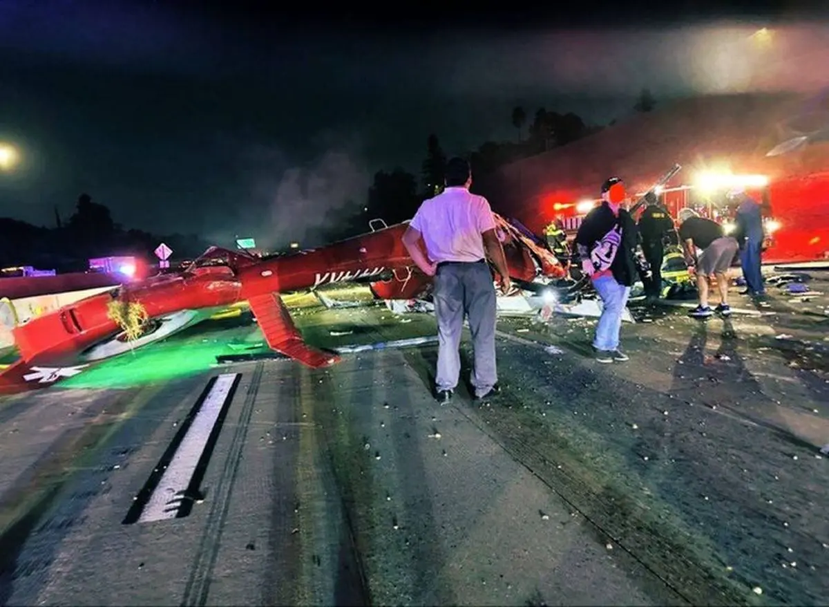 سقوط بالگرد امدادی در شهر ساکرامنتو کالیفرنیا 
