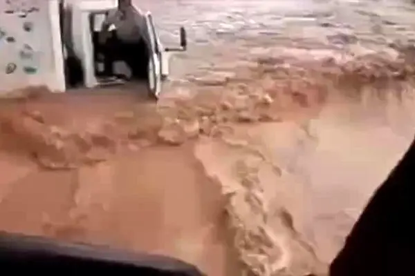 ببینید| حادثه تلخ برای یک راننده در کرمان