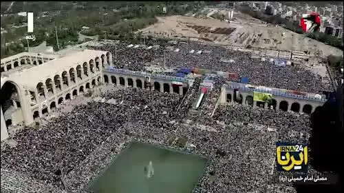 ببینید | فیلمی از حضور سران قوا در مراسم مراسم بزرگداشت شهید سیدحسن نصرالله