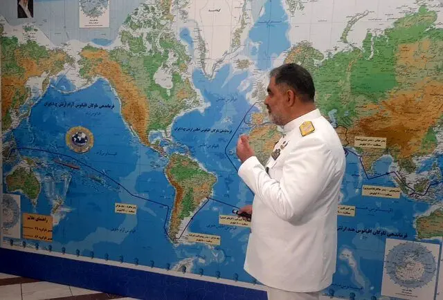 پیام دریادار ایرانی در پی شهادت خدمه ناوشکن دنا