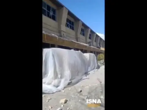 ببینید| تصاویری از آسیب جدی به فدراسیون هندبال در حملات امروز