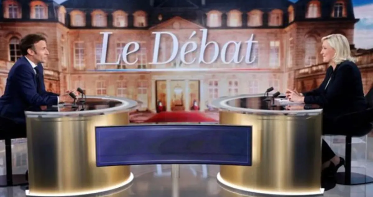مناظره تلویزیونی ماکرون و لوپن در آستانه دور دوم انتخابات ریاست‌جمهوری