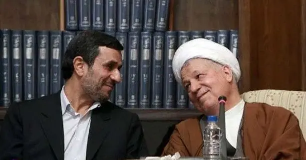 خوش‌وبش آیت‌الله هاشمی و احمدی‌نژاد که جنجال بپا کرد+عکس