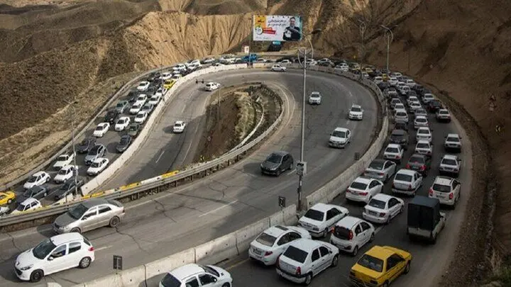 مسير،آزادراه،محور،شمال،سنگين،ترافيك
