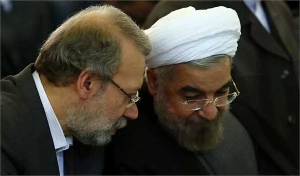 ظریف، روحانی و لاریجانی در یک قاب + تصویر