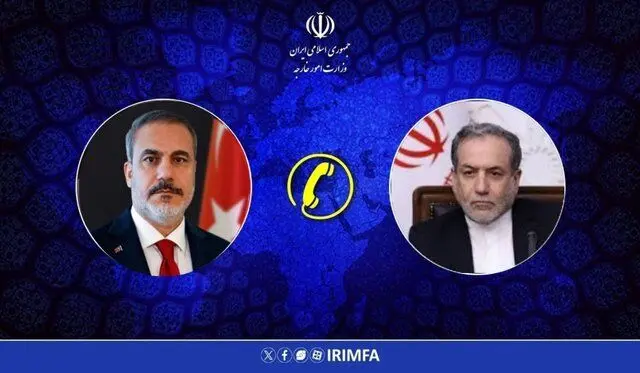 تماس تلفنی عراقچی با همتای ترکی‌اش / نیروهای مسلح جمهوری اسلامی تا دفع کامل شرارت دشمنان از پای نخواهند نشست 