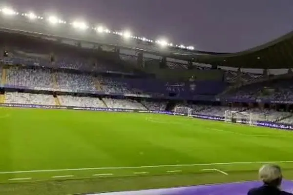 ببینید| پخش سرود جمهوری اسلامی ایران در ورزشگاه هزاع بن زاید