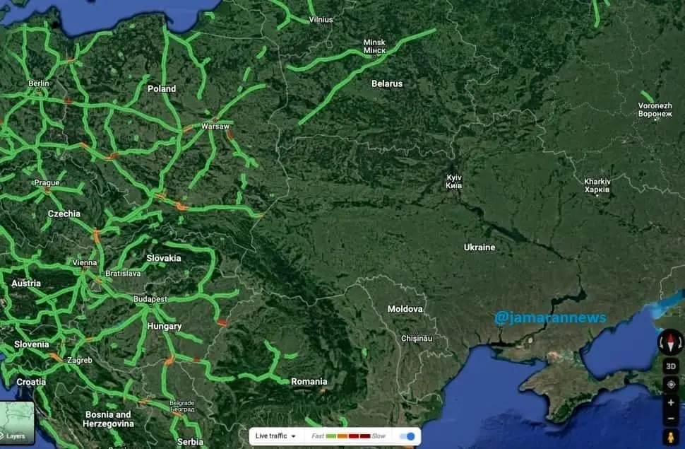 گوگل نقشه هایش در اوکراین را از کار انداخت