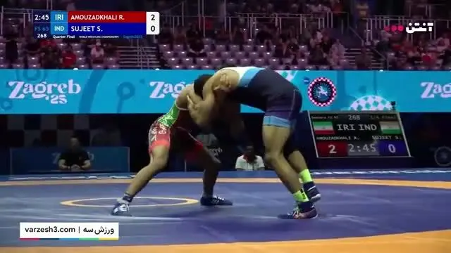 ببینید| برد سخت رحمان عموزاد مقابل حریف هندی و صعود به نیمه‌نهایی