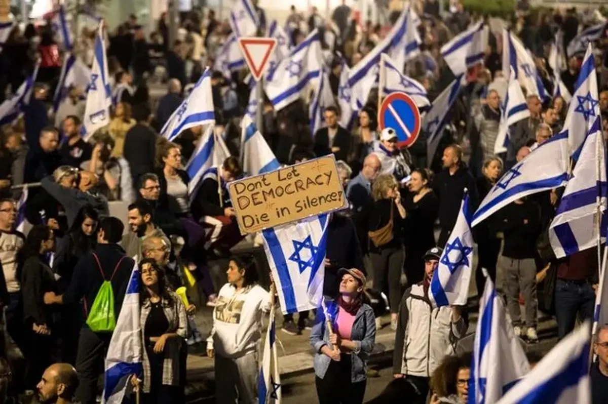 تصویر آخر‌الزمانی از اعتراضات در اسرائیل