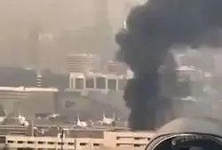 ببینید| تصویری از اصابت موشک ایران به دبی