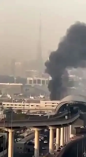 ببینید| تصویری از اصابت موشک ایران به دبی