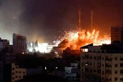 بمباران غزه فلسطین