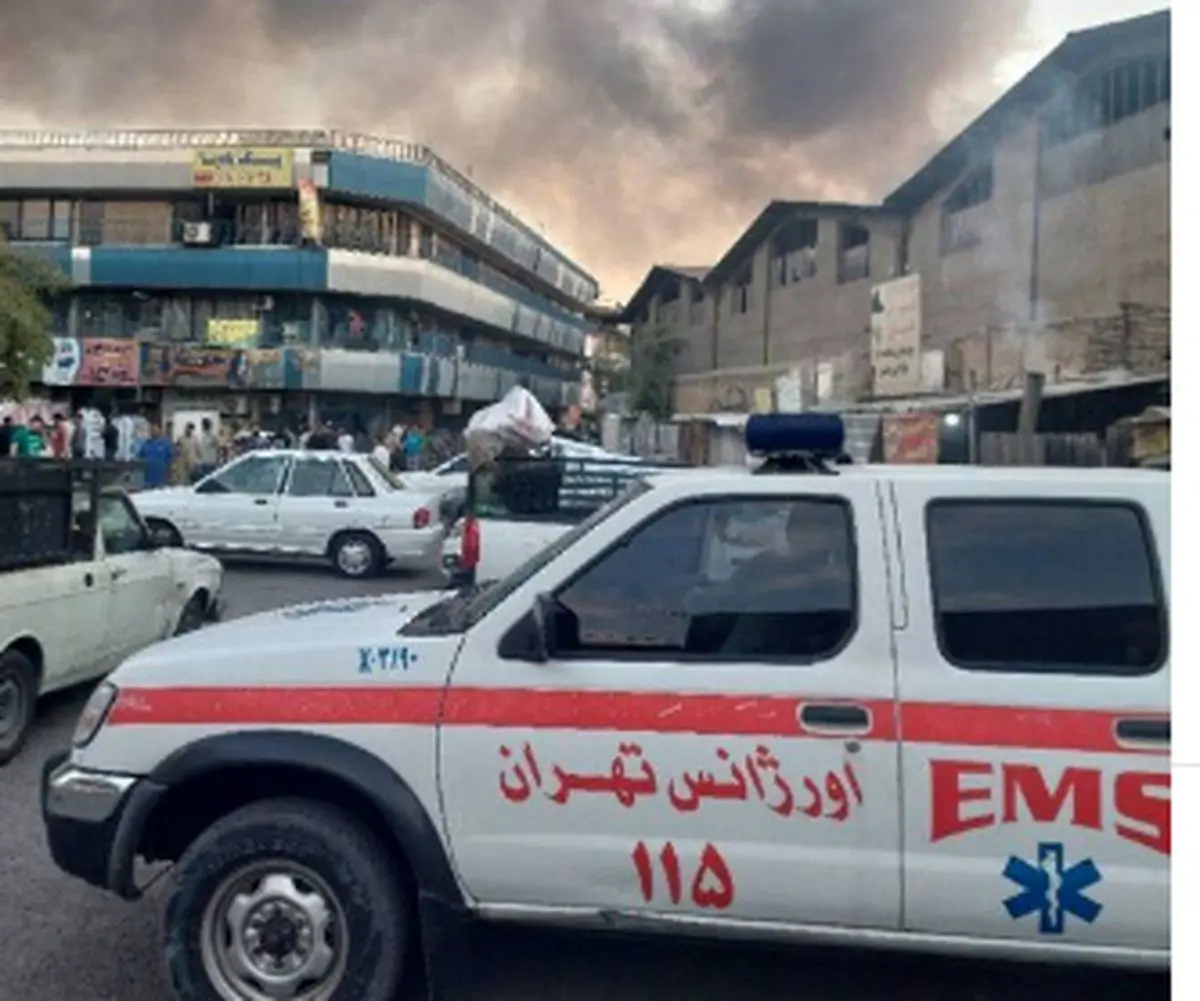 تعداد مصدومان آتش‌سوزی شادآباد تا این لحظه اعلام شد