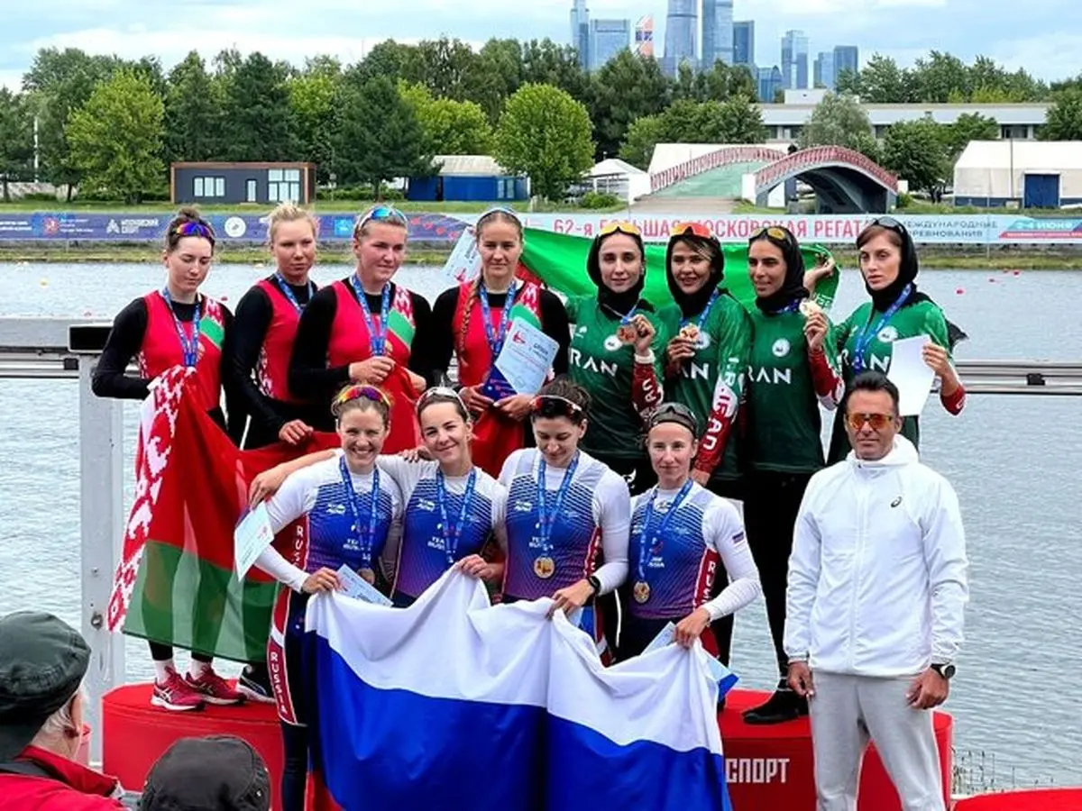دو مدال برنز قایق ۴ نفره زنان ایران در مسکو 