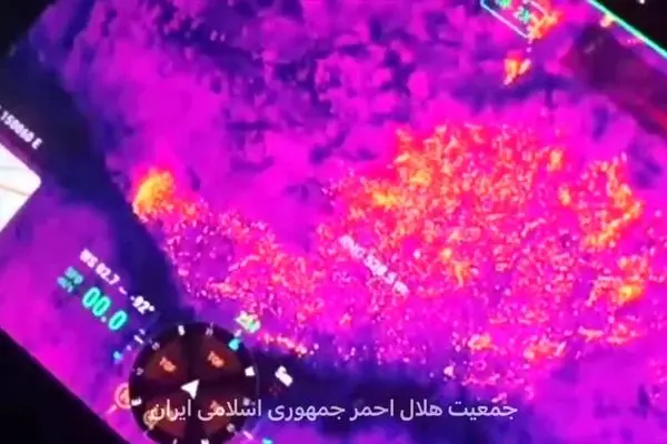 ببینید | تصاویر هوایی از وسعت آتش‌سوزی در جنگل‌های الیت