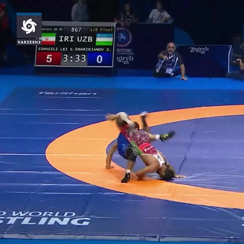 ببینید | فیلم مبارزه سعید اسماعیلی برابر حریف ازبکستانی