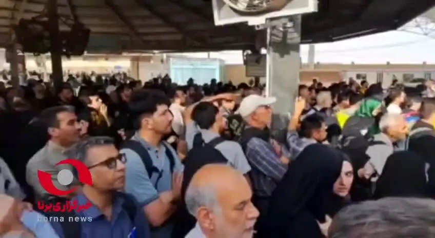 ببینید | ازدحام زائران کربلا در مرز مهران