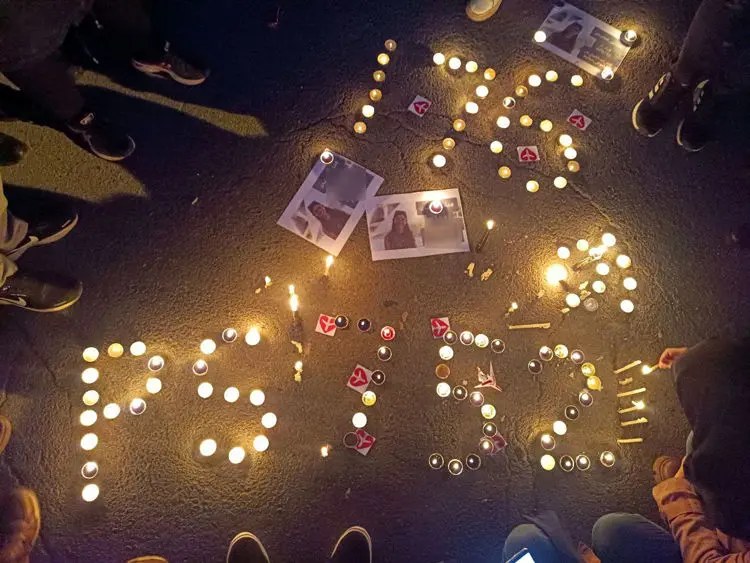 مراسم یادبود در دانشگاه امیرکبیر برای درگذشتگان حادثه هواپیمای اوکراینی 