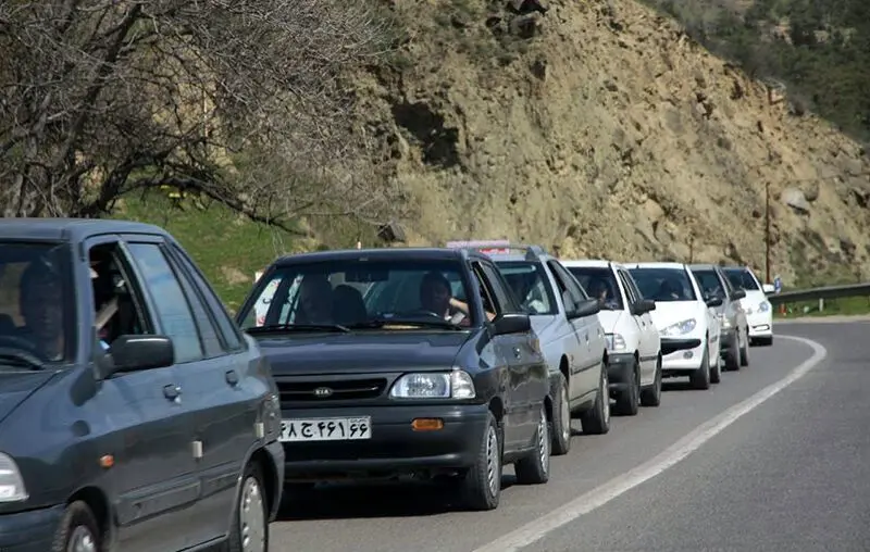 ترافیک فوق‌سنگین در جاده کرج - چالوس
