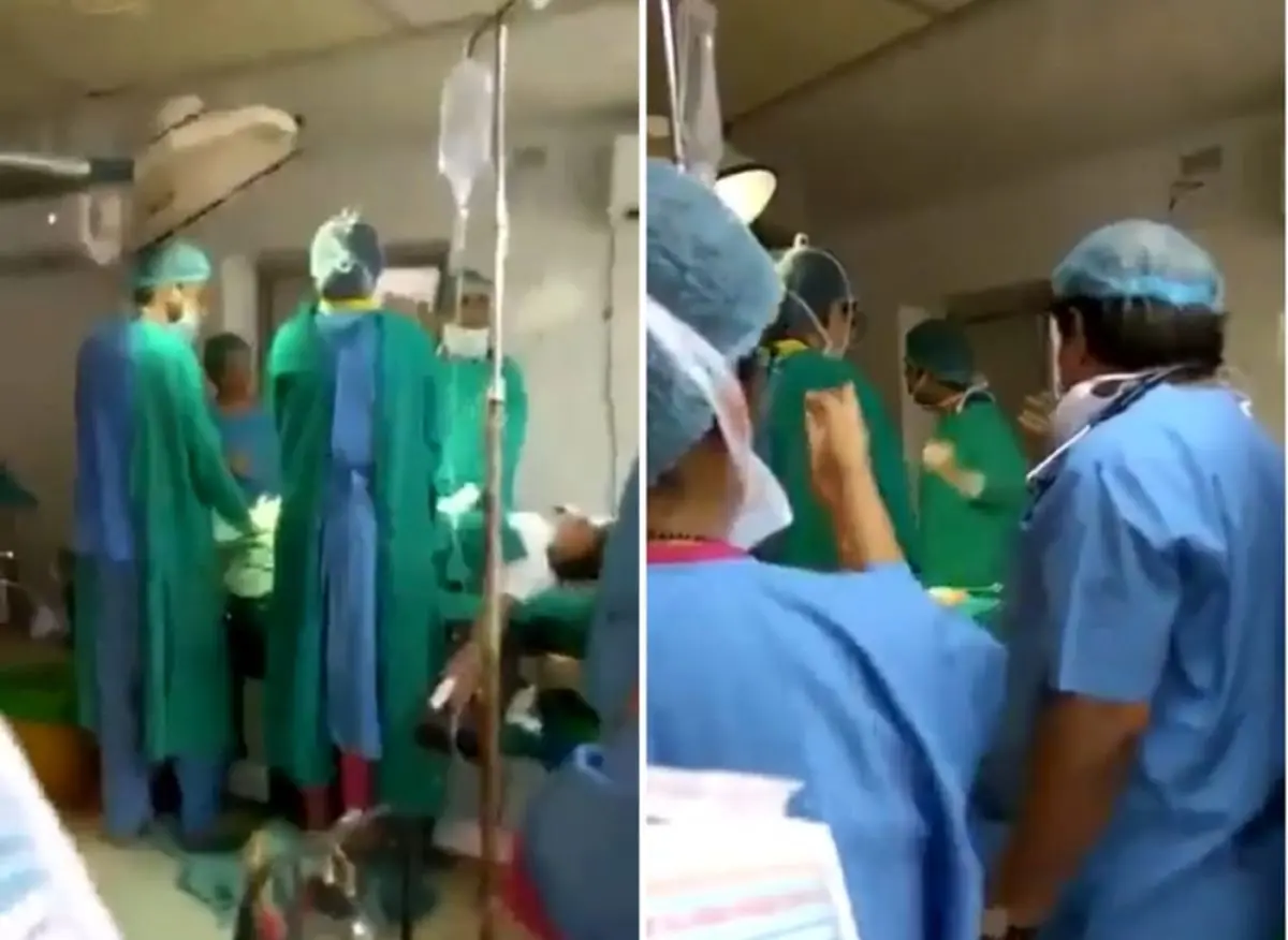مشاجره و درگیری در اتاق عمل؛ تیم جراحی به جان هم افتادند+ ویدئو