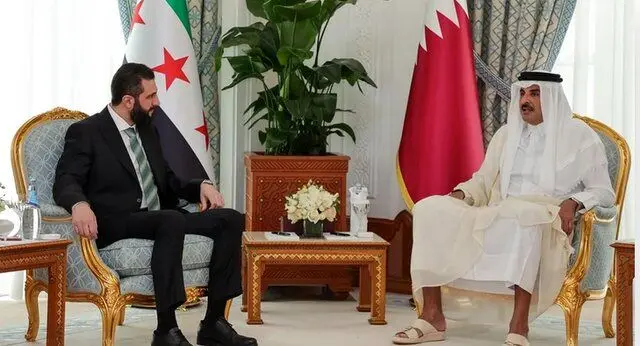دیدار الجولانی و امیر قطر